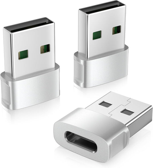 Iphone 16 16E 15 Pro Max Car Charger Adapter 3Pack,Usb to USB C Converter Type C Female to a Male for Apple Iphone 14 Plus,Iwatch 10,Airpods 4,Ipad 11 Mini 7 Air 6,Samsung Galaxy S25 A54