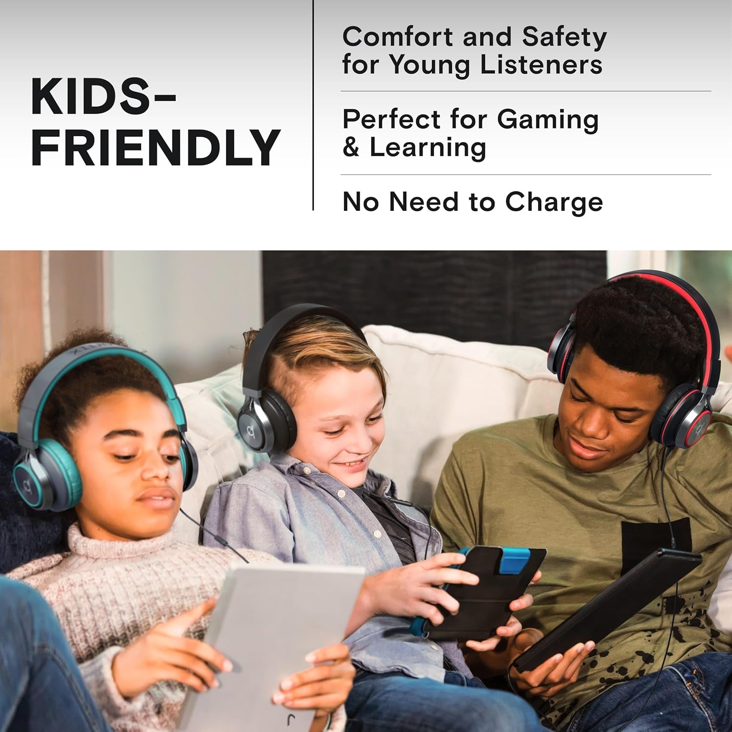 CL750 Wired Headphones with Mic & Volume Control — Noise Isolating On-Ear Headphones for Computer and Laptop Wired, Plug in Corded Headphone over Ear with Wire (Foldable, Aux Jack 3.5Mm)